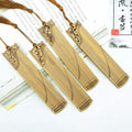 Eco-Friendly Retro Bamboo Bookmarks Laser-Carved Hollow Design Custom Logo Design Promotional Gifts OEM/ODM Available Customized
