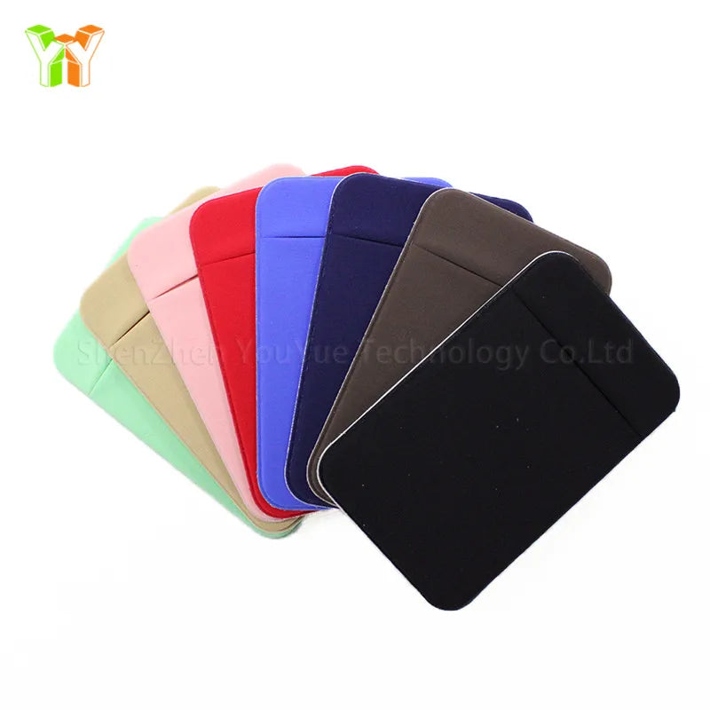 Phone Back Slot Card Holder Wallet Case Strong Adhesive  Lycra Cell Phone Pocket Phone Pouch