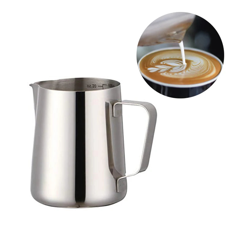 Best Stainless Steel Pull Flower Cup Latte Espresso Tool Coffeware Milk Pitcher Coffee Steam Milk Frother Barista Milk Jug