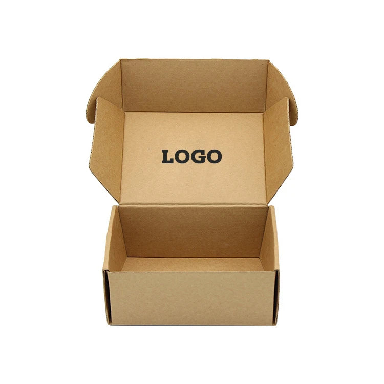 Eco-Friendly 3-Layer Brown Kraft Corrugated Board Custom Shipping Boxes Recyclable Embossed for Consumer Electronics Industrial