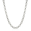 Fashion Sliver 40.5cm/47cm Long Trendy Chain Necklaces and 20.5cm Bracelet Set Can Custom Size Laser for for Women Man Jewelry