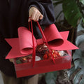 Valentine Gift Big butterfly Knot clear and Paper with Rope Handle Fruit and Flower Box