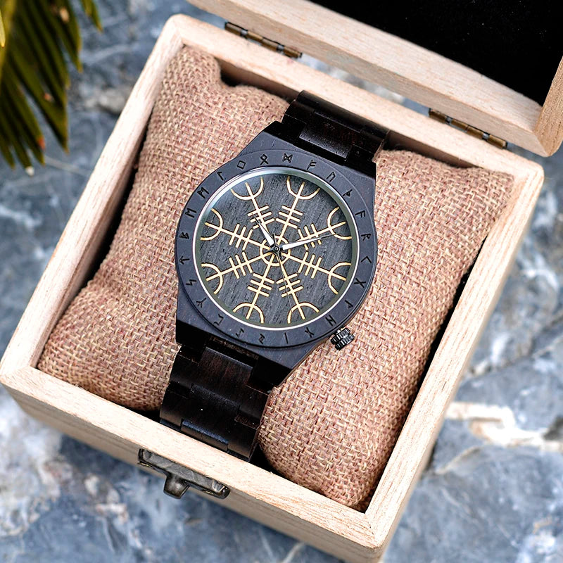 New Arrival High Grade Luxury Business Sport Fashion Men Quartz Movement 44mm Wooden Wristwatch Custom Logo Pointer Dial