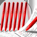 School Office Writing Pen 0.5mm Quick-dry Red Gel Ink Press Pen for Smooth Signature