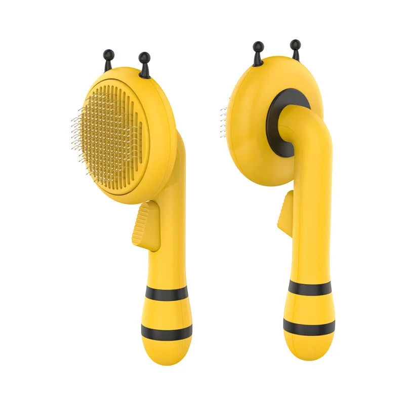 Bee Pet Brushes for Long and Short-Haired Dogs Cats Grooming Comb Self Cleaning Dog Cat Hair Removal Brushes