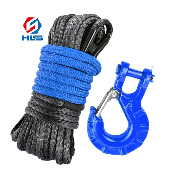 Heavy Duty Factory Manufacturer 16mm Synthetic Winch Rope and Hook for Offroad