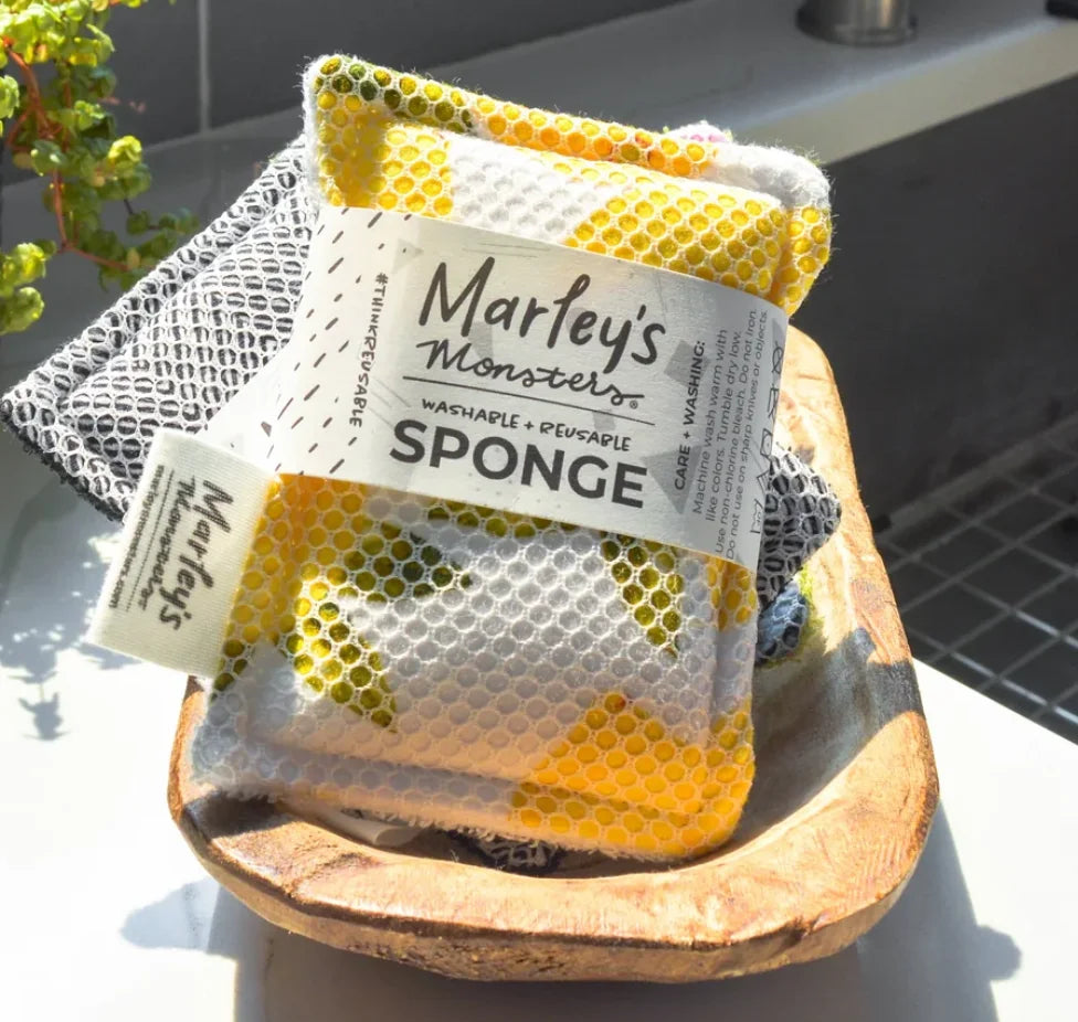 Eco-friendly Bamboo Fiber Kitchen Sponge Scrubber Reusable Rectangle Shape 10x13.5cm Dish & Bowl Cleaning Pad