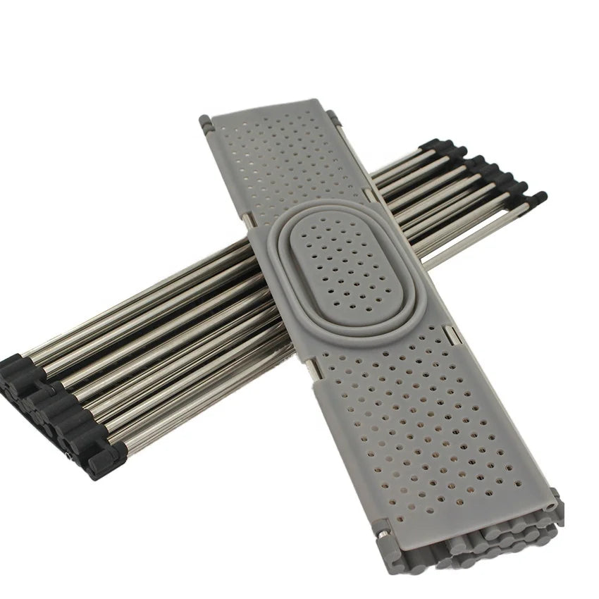 Roll up Foldable Silicone Dish Drying Rack-Eco-Friendly Standing Type Kitchen Storage with Flexible Design