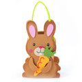 Custom Easter Reusable Felt Gift Bags with Handles Large Easter Treat Candy Bag Bulk Easter Basket for Party Favors