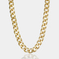 Top Quality Stainless Steel Hips Hops Necklace Jewelry 15mm Solid Gold Miami Curb Cuban Link Chain