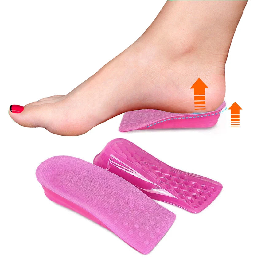 Height Increase Elevator Half Insole for Men&Women Taller Heel Lift Insert - Silicon Honeycomb Shaped Gel Insole HA00623