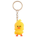 Hot Sales Web Celebrity with Yellow Duck Key Ring Pendant PVC Soft Plastic Cartoon Doll Yellow Duck Key Ring Wholesale TP-22153