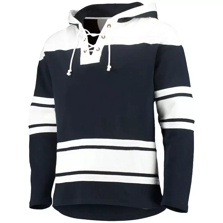 Wholesale Custom logo Ice Hockey Wear Sublimation Polyester Team Uniforms Pullover Hockey Hoodies Sweatshirts With Laces