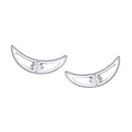 Fine 925 Sterling Silver Crystal CZ Diamond Crescent Moon Stud Earrings For Women