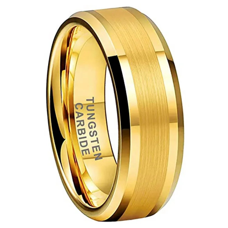 Factory Direct Sale Tungsten Rings Men's Fashion Gold Silver Wedding Bands Engagement Ring Jewelry Ring for Women