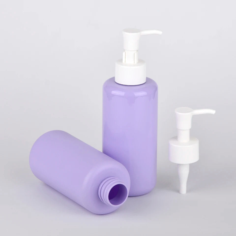 300ml Round Shoulder PET Plastic Bottle Body Care Lotion Shampoo Shower Gel Moisturizer Hair Conditioner Lotion Pump Bottle