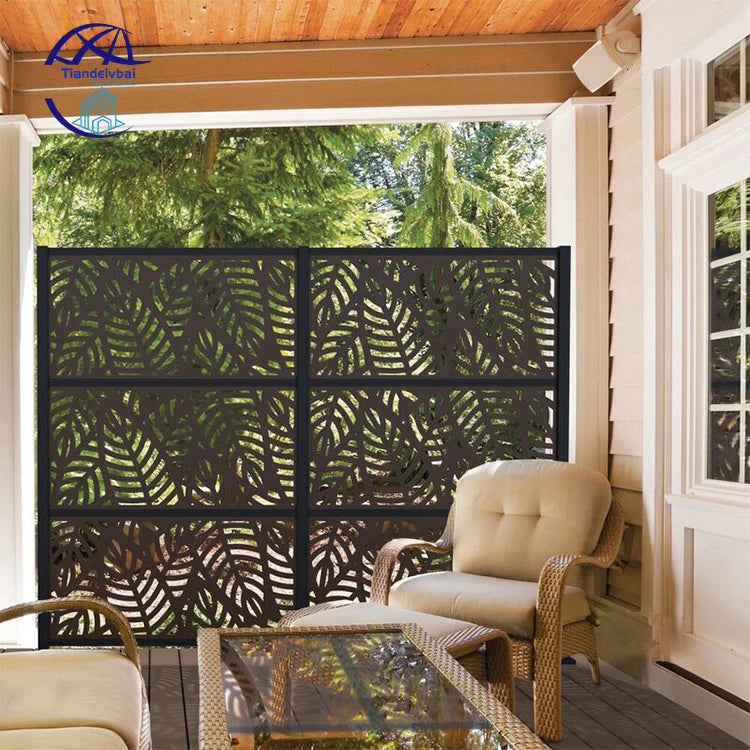 Laser Cut Metal Fence Powder Coated Aluminum Metal Garden Laser Cut Farmyard Privacy Fence Panel