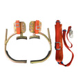 Heavy-Duty Thickened Steel Electric Pole Foot Hook AC Motor Type Electrician's Iron Shoes Climbing Rod for Safety