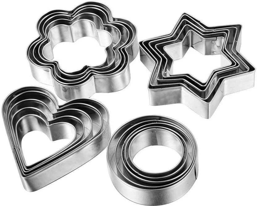 Christmas Easter Heart Cookie Cutters Set Stainless Steel Biscuit Cutter for Kids