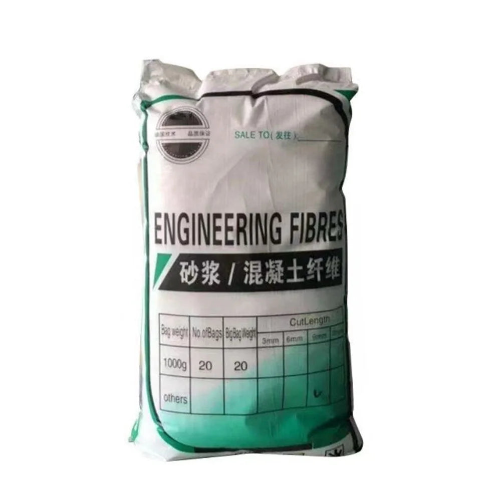 Virgin White Polypropylene Fiber for Interior Concrete and Filling Industrial Design Style Construction & Real Estate Material