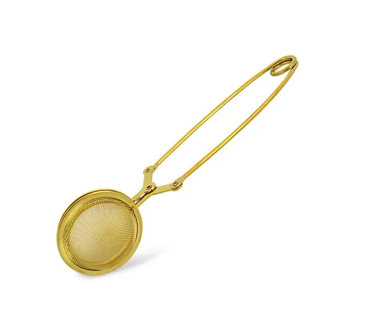 Hot Selling Coffee Tea Tools 304 Stainless Snap Ball Tea Infuser Mesh Ball Filter Long Handled Tea Ball Infuse Gold Silver