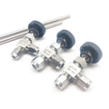 304 Stainless Steel Manual Right Angle Double Ferrule Needle Valve 6mm 8mm 10mm Gas Path Globe Valve
