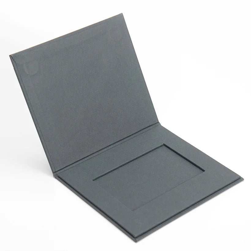 Custom Rigid Book Shape Black Cardboard Packaging Credit Vip Card Gift Box