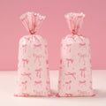 Full-Covered Pink Bow Print Plastic Gift Bag Children's Birthday Party Supplies Candy for Boys Girls Party Favors Decoration