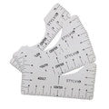 4pcs t Shirt Ruler White