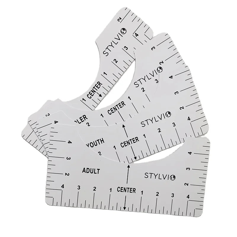 4pcs t Shirt Ruler White