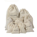 Cotton Drawstring Pouch Personalized Jewelry Packaging Pouches Eco Friendly Gift and Favor Bag Bulk Natural Cotton Fabric Bags
