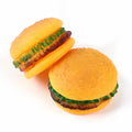 Eco-friendly Vinyl Squeaky Hamburger Dog Toy Pet Products Bite-Resistant Chewing Dog Toys Tooth Cleaning Dog Supplies