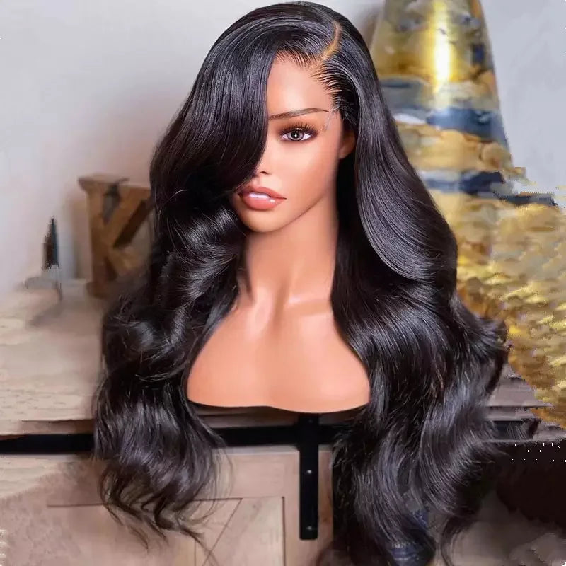13x4 150% Density  18  Inch Kinky Straight Brazilian Pre Plucked Lace Front Raw Human Hair Wigs