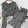 Women Sets Long Sleeve Slim Short Style Ons Size Loose Clothes Drawstring Floor-length Trousers Womens OL Chic New Two-piece