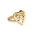 Hip Hop English Letter Rings Customized Heart Initial Letter Gifts Name Rings for Women