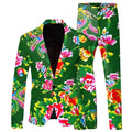 2 Pieces Luxury Embroidered Suits Print Dinner Blazer Jacket Pants Single Breasted Formal Blazer Jacket Pants Suit Set