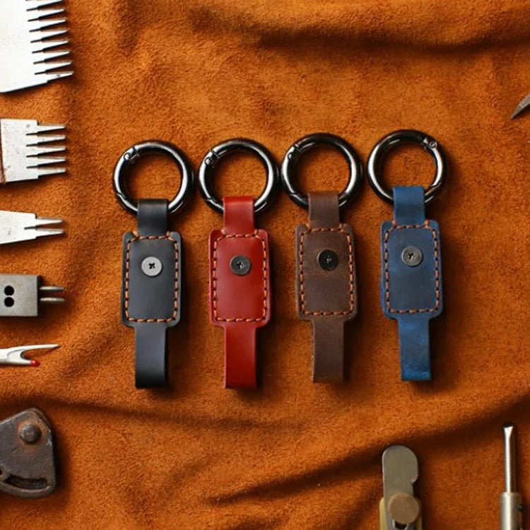 Personalized Vintage Genuine Leather Car Waist Keychains Custom Keychain