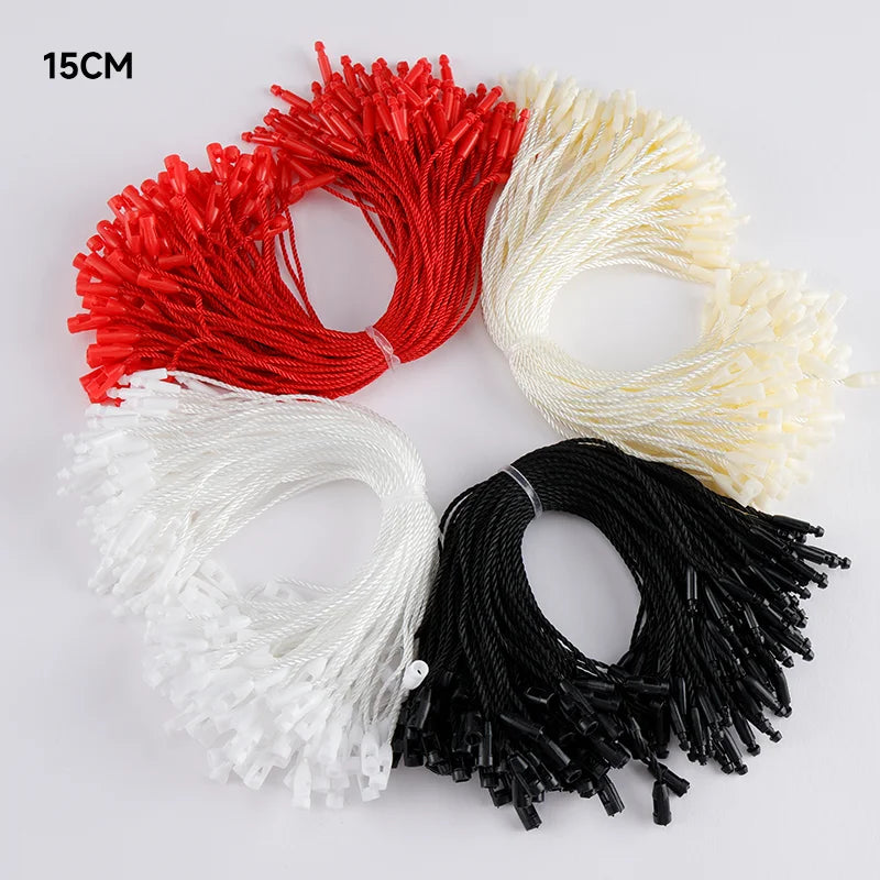 Custom Logo 15cm Length Wax Cotton Rope 1000 Pieces Per Pack Colorful Clothing Hanging Labels