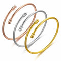 Duyizhao Titanium Steel Bracelet Adjustable Personality 24K Gold Bracelet European and American Fashion Jewelry Wholesale