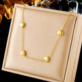 Minimalist Non Tarnish 18k Gold Plated Stainless Steel Heart Charm Necklace for Women Jewelry