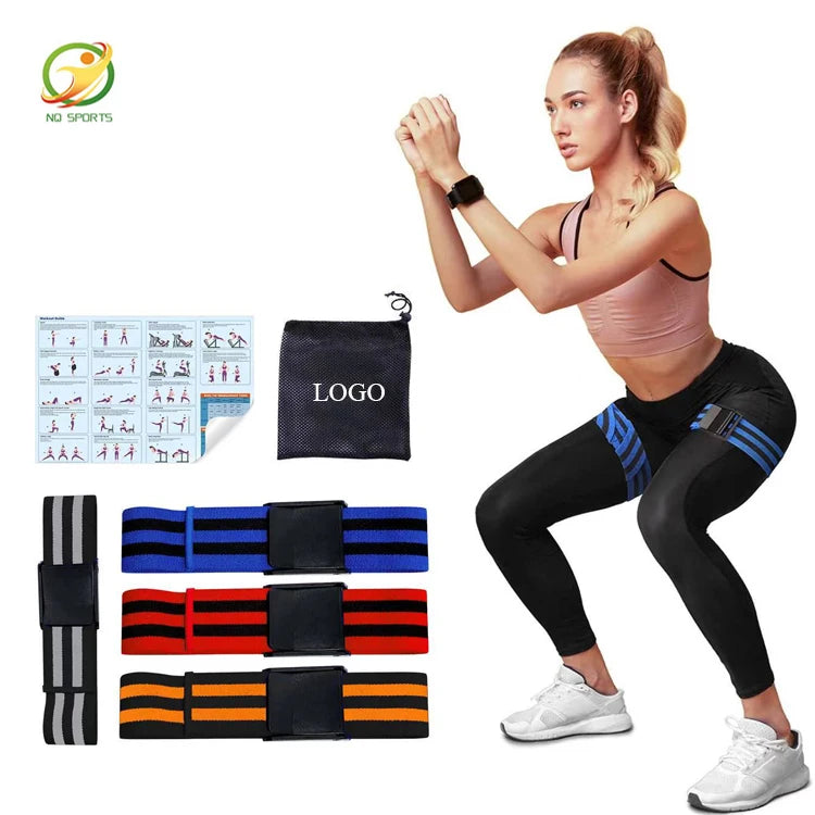 NQ SPORTS BFR Fitness Occlusion Workout Bands Arm Legs Muscle Gym Equipment Bodybuilding Blood Flow Restriction Bands Sports