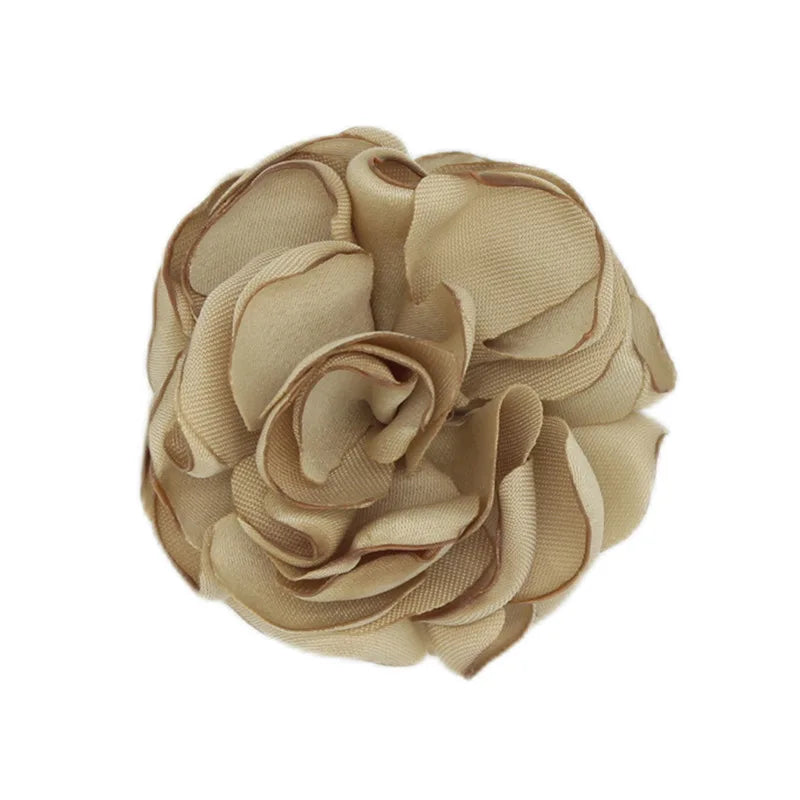 24 Colors Chiffon Flowers DIY 5cm Edge Curl Artificial Rose Satin Decorative Handmade Fabric Flower for Dresses Clothing