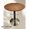 Factory Hot Sales KOZY Modern Living Room Furniture MDF Top Round Coffee Table with Stainless Steel Legs for Office Shop