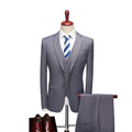 New Men's Formal Suits Business Suit 3 Piece Light Grey Coat Pant Men Suit