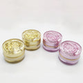 In Stock MOQ 100pcs Acrylic Gold/Purple 5g 10g Lip Balm/Lip Scrub Jars with Plastic Cap for Cosmetic Beauty Products