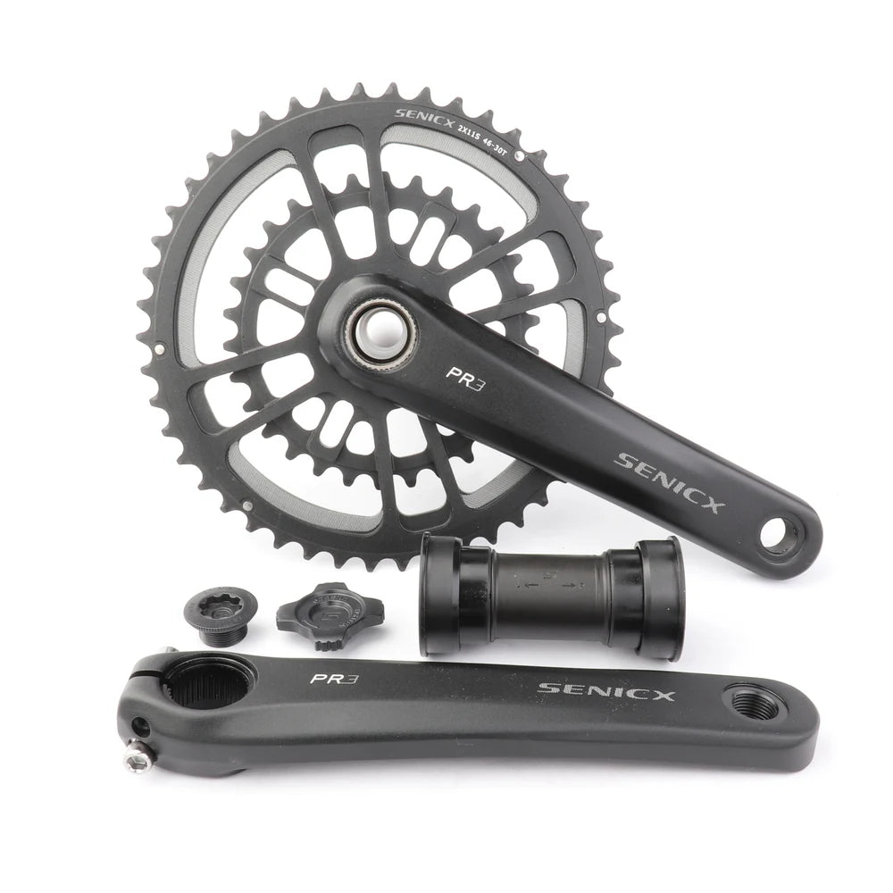 SENICX Road Bike Bicycle Crankset FC-PR3-A2 50/34T 52/36T 165/170/175mm Sprocket Direct Mount 11S/12S CNC With Bottom Bracket