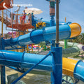 Outdoor Fiberglass Water Slide Group Lager Water Park Swimming Pool Amusement Equipment