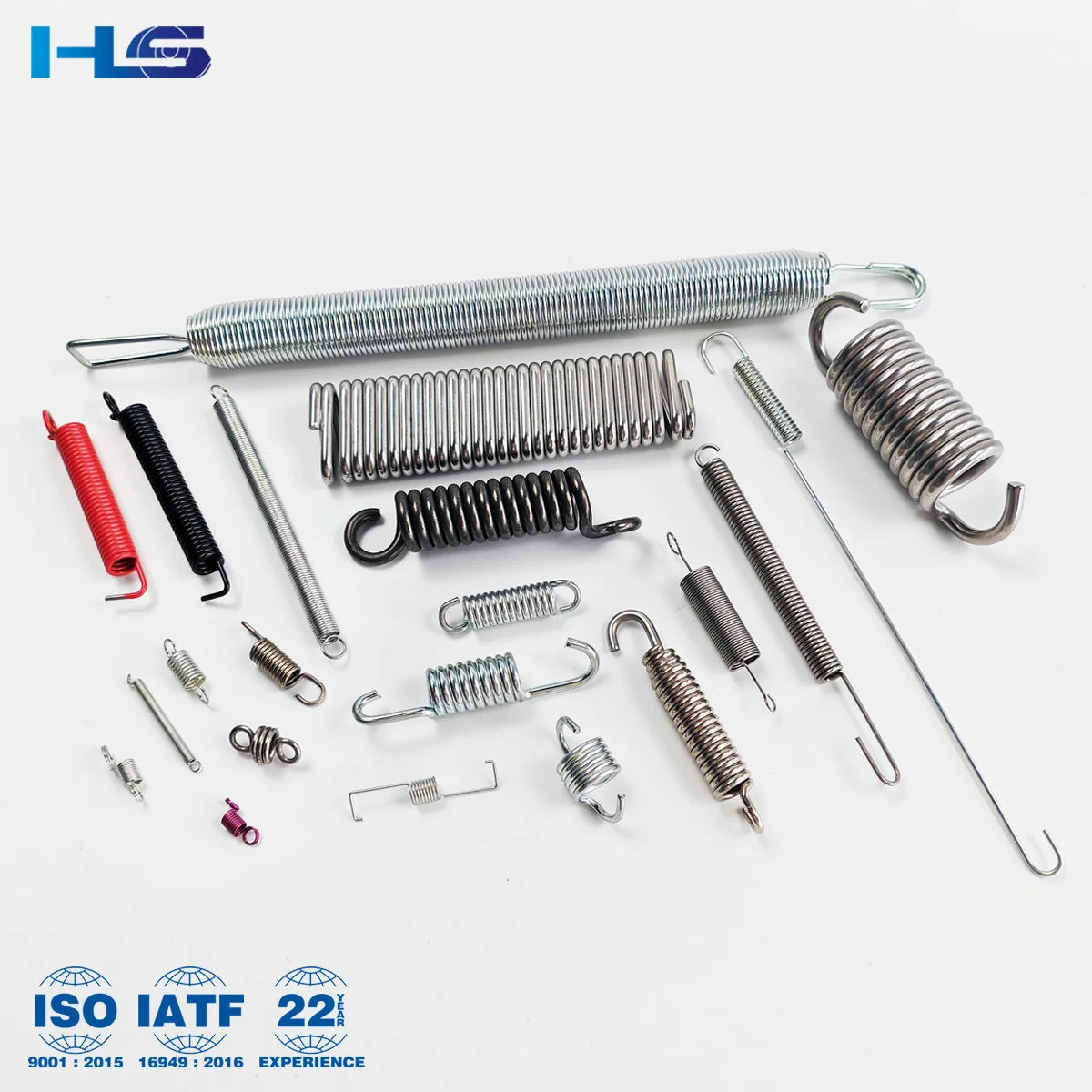 Manufacturer Custom Mini Small Micro Large Long Heavy Duty Stainless Steel Helical Tension Extension Spring with Hook Ends