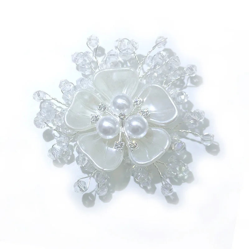 Handmade New Style Wire Beaded Decorative Flowers for Lady Sandals Shoe Buckle Elegant Shoe Decorations
