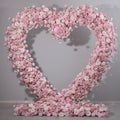 F-FD0473 New 2.4m pink Heart-shaped Flowers High Quality Support Custom pink Wedding Background Heart-shaped Arch Fake Flowers